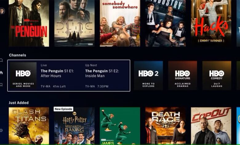 hbo max channels